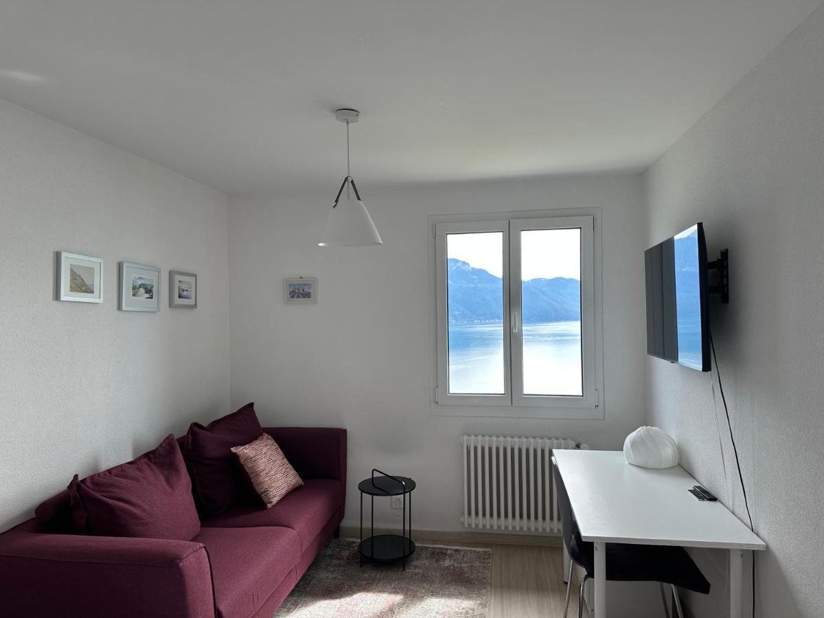 Room With 360° View Overlooking Lake Geneva And Alps Puidoux Kültér fotó